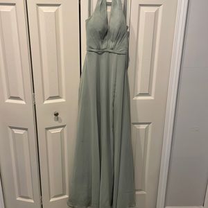 Floor length summer bridesmaid dress